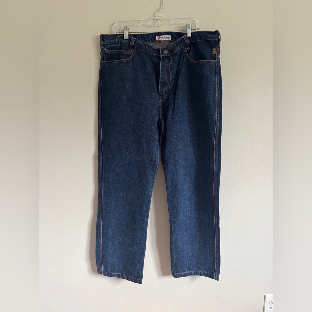 JUST IN TREND Flame Resistant FR Denim Jeans 2112 HRC 2 Blue Mens, 40x30 Work